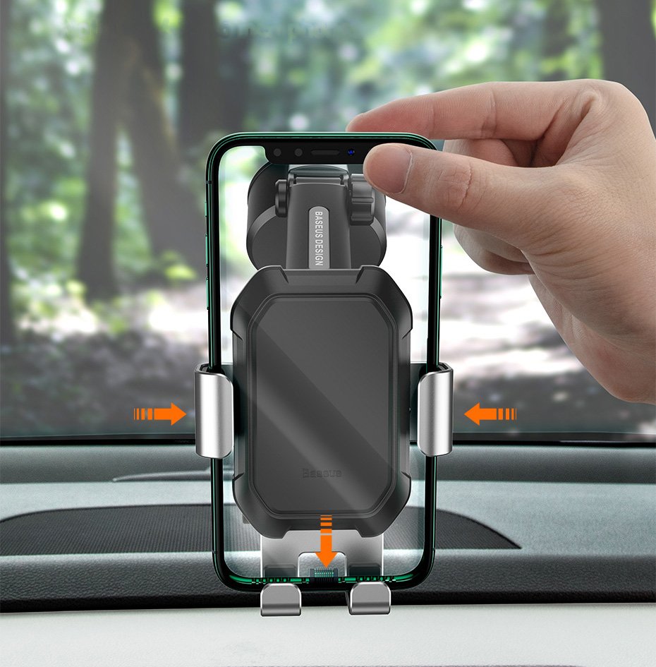 Baseus telescopic gravity car holder for the windshield black (SUYL-TK01)