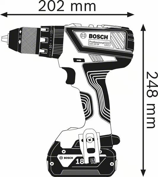Bosch Akku-Bohrschrauber 12 V Li-Ion 1300 rpm Sort, Blå, Rød