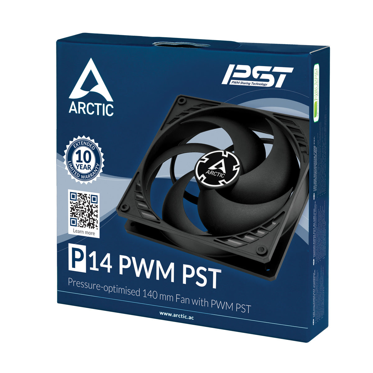 ARCTIC P14 PWM PST Fan 1-pack Sort 140 mm