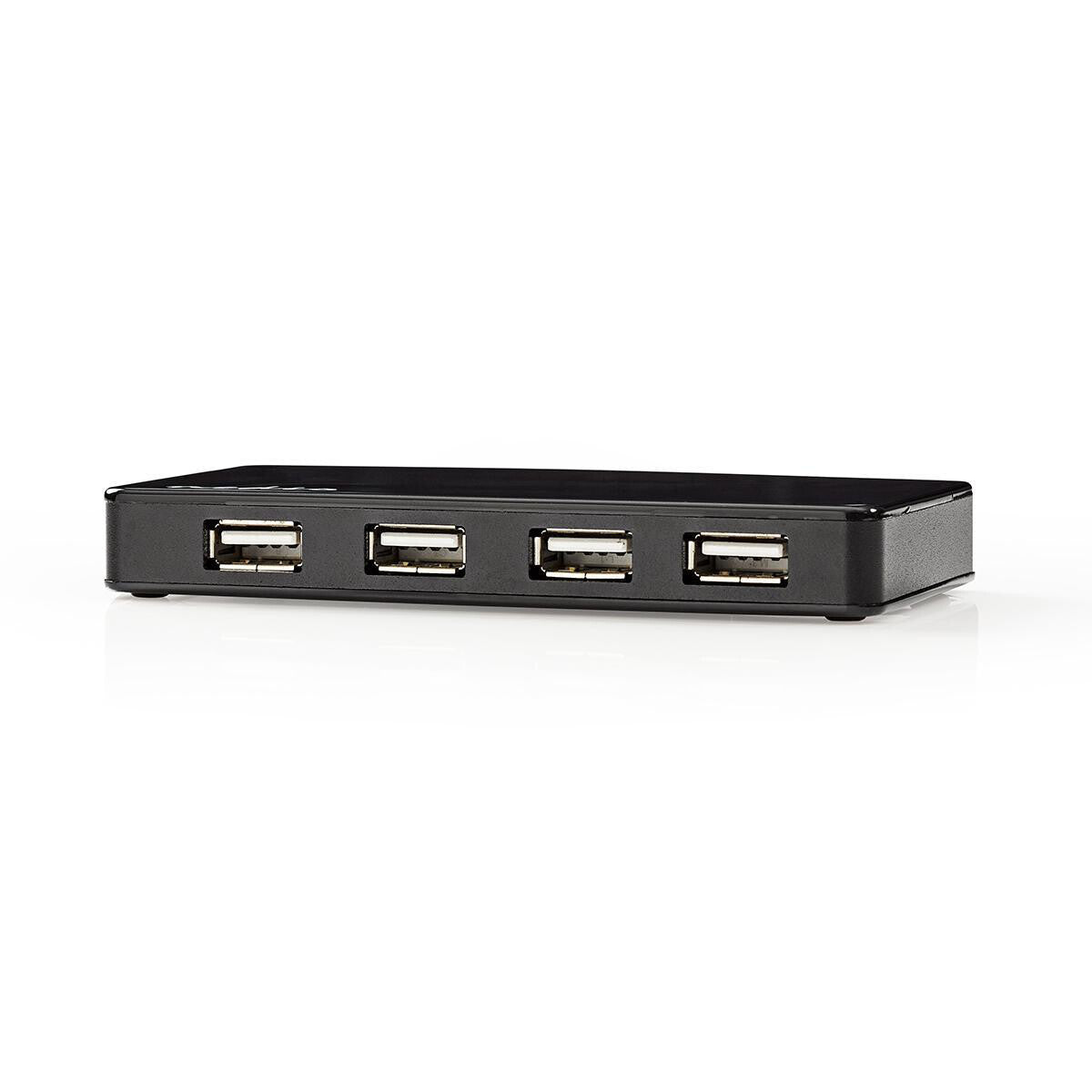 Nedis UHUBU2730BK interface hub USB 2.0 Sort