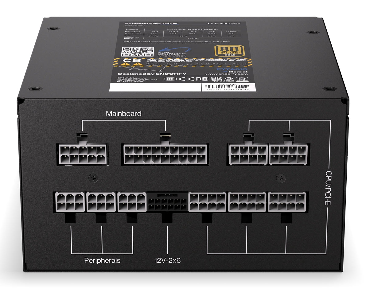 ENDORFY Supremo FM6 750 W enhed til strømforsyning 24-pin ATX ATX Sort