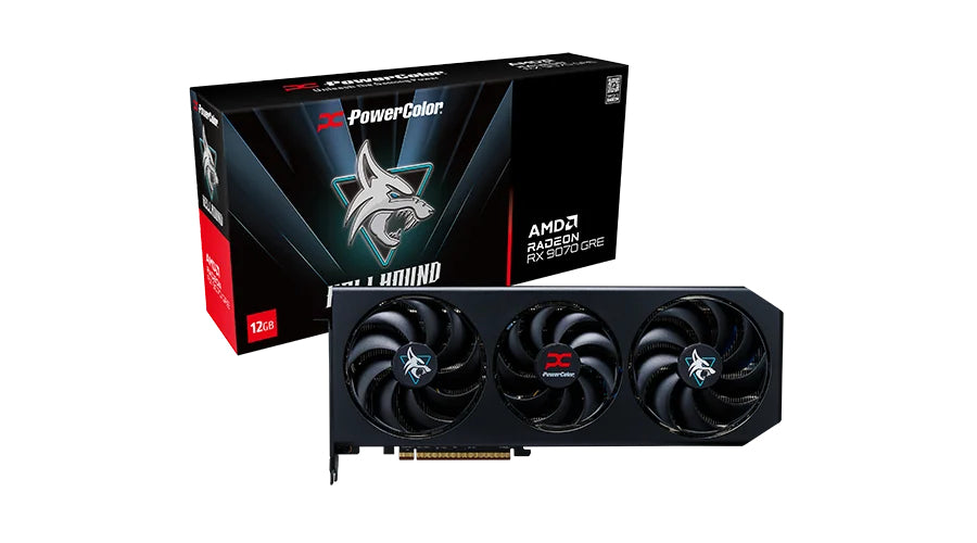 PowerColor AMD Radeon RX 9070 GRE Hellhound 12GB GDDR6 SDRAM