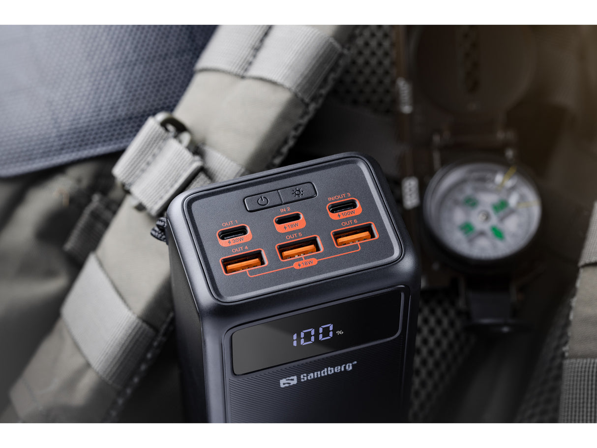 Sandberg 420-75 powerbank Lithium-Ion (Li-Ion) 50000 mAh Sort