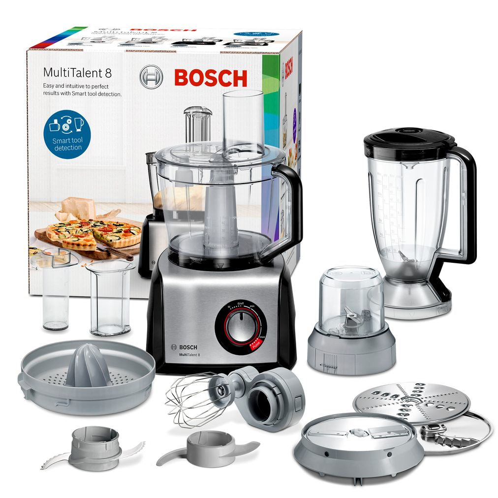 Bosch MC812M844 foodprocessor 1250 W 3,9 L Sort, Rustfrit stål