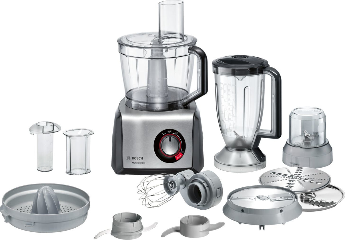 Bosch MC812M844 foodprocessor 1250 W 3,9 L Sort, Rustfrit stål