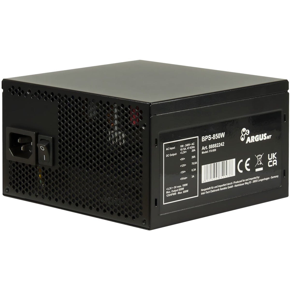 Argus BPS-850 Strømforsyning 850Watt