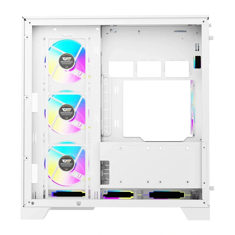 Computerkasse DarkFlash TH285 PLUS + 8 blæsere (hvid)