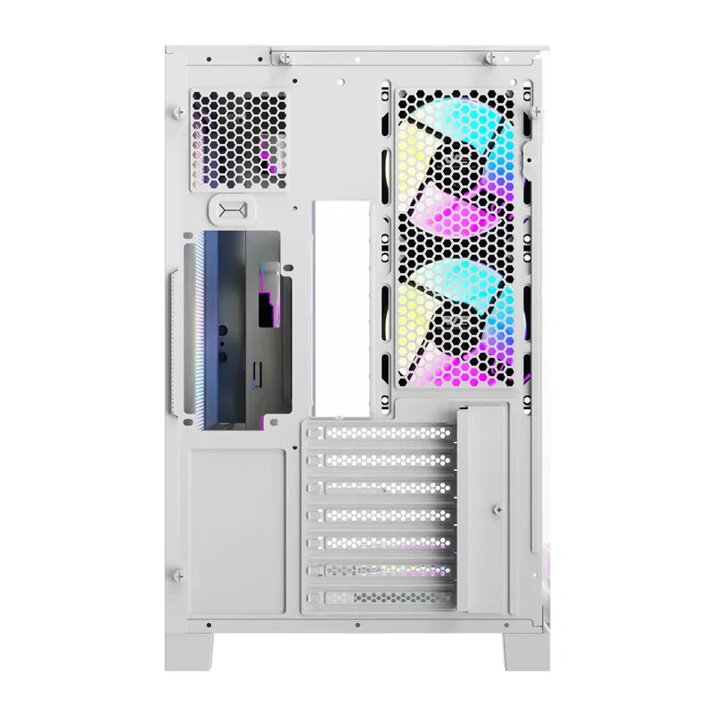 Computerkasse DarkFlash TH285 PLUS + 8 blæsere (hvid)