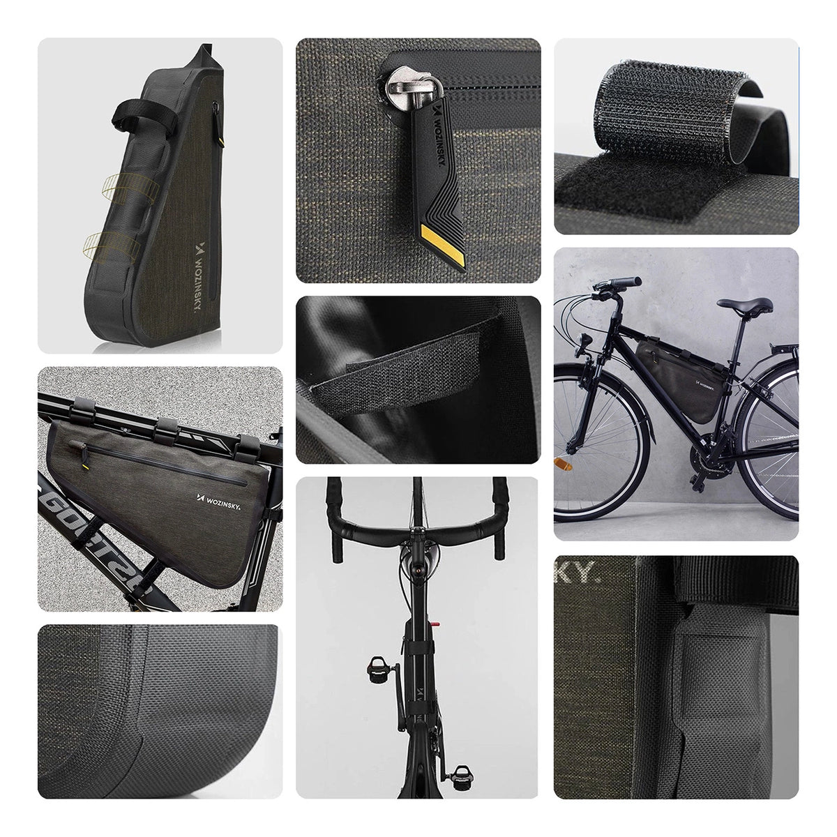 Wozinsky Cykelsteltaske 3,5L Grå (WBB15BK)