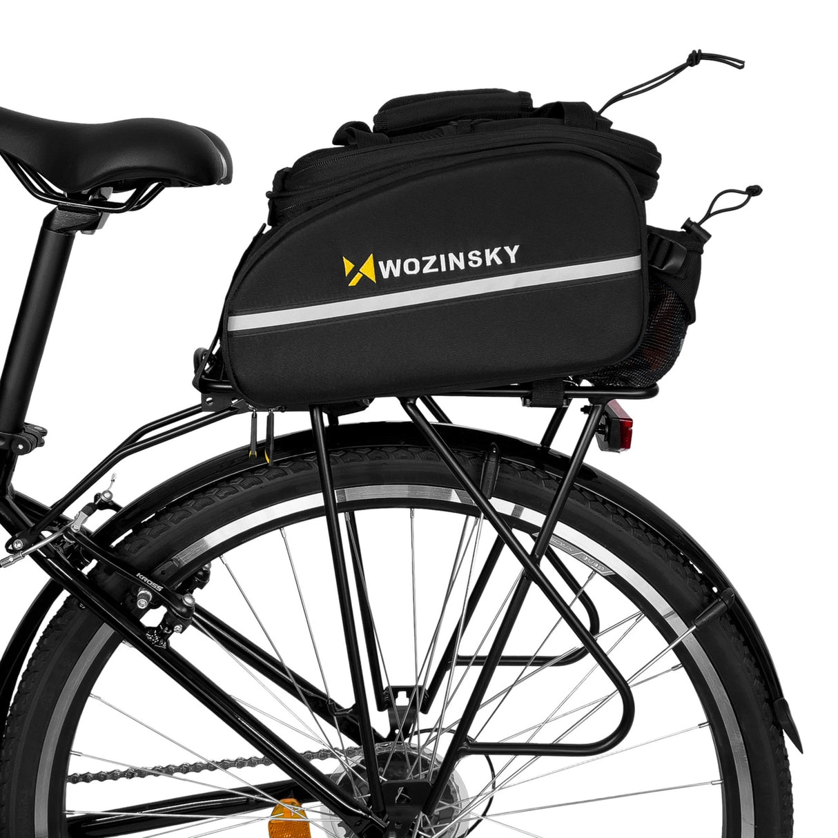 Wozinsky rummelig cykeltragetaske 35L (regn dække inkluderet) sort (WBB19BK)