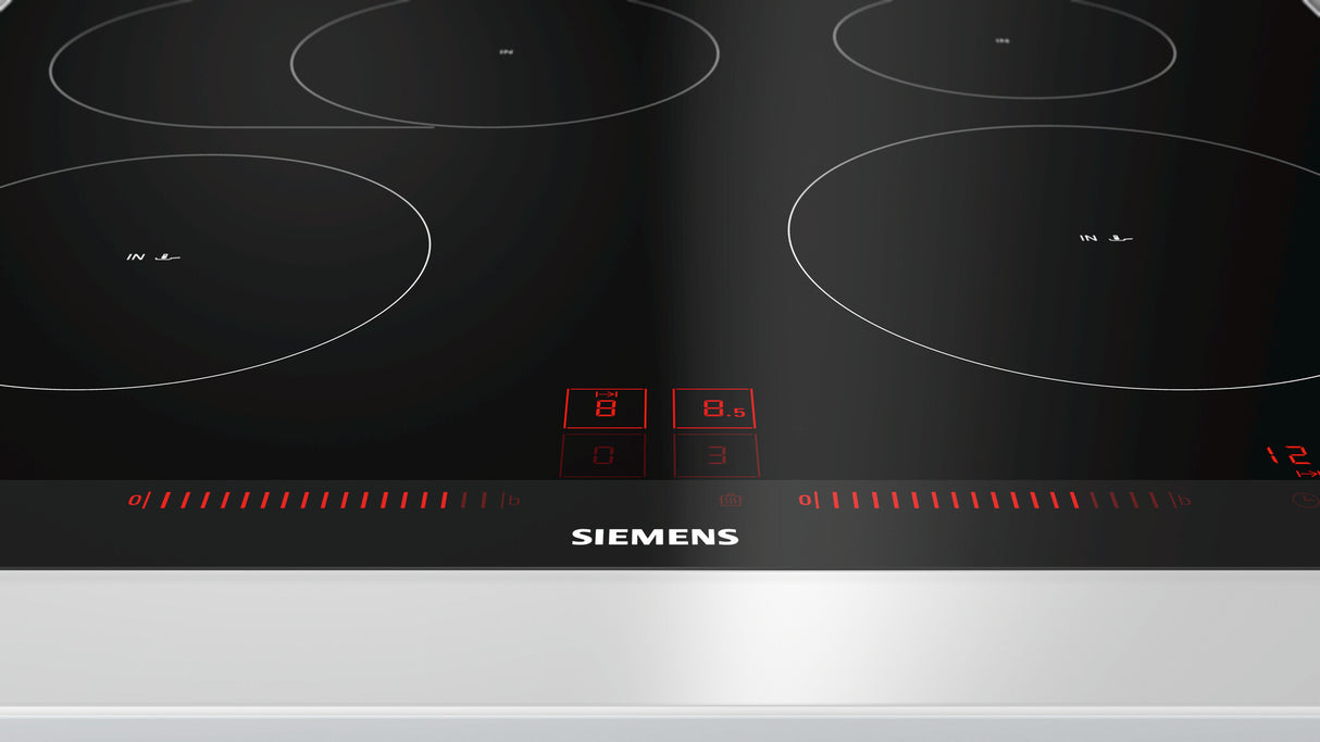 Siemens EH675LFC1E kogeplade Sort, Rustfrit stål Indbygget Zone induktionskogeplade 4 zone(s)