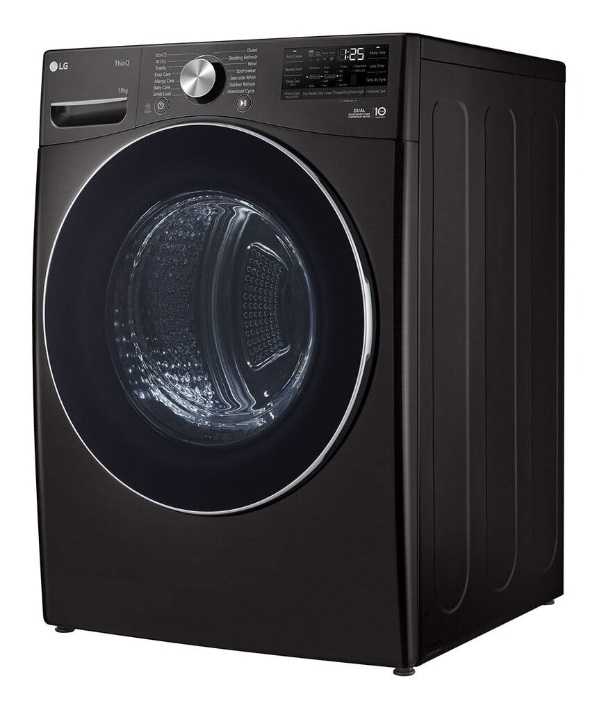 LG RH18U8JVCW tørretumbler Fritstående Front-læsning 18 kg Sort