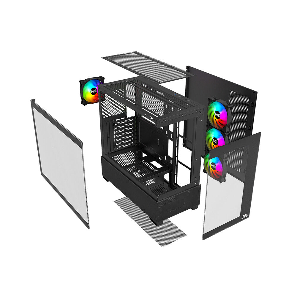 Nordic Gaming Hugin RGB Tower ATX Sort