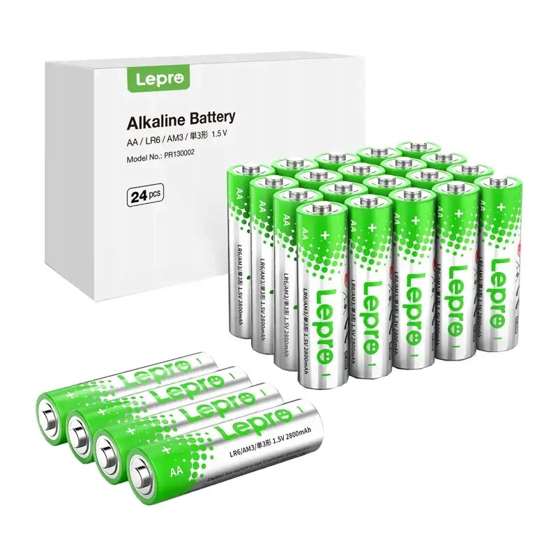 LEPRO 130002-24 AA R6 Alkaline Batterier, 24-pakning