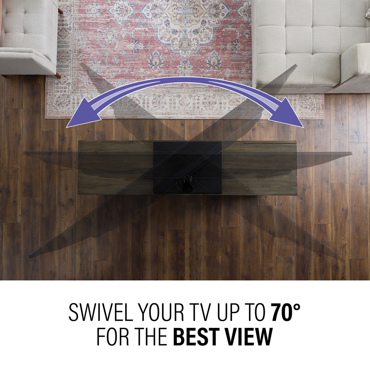 SANUS VSTV2 2,18 m (86") Sort