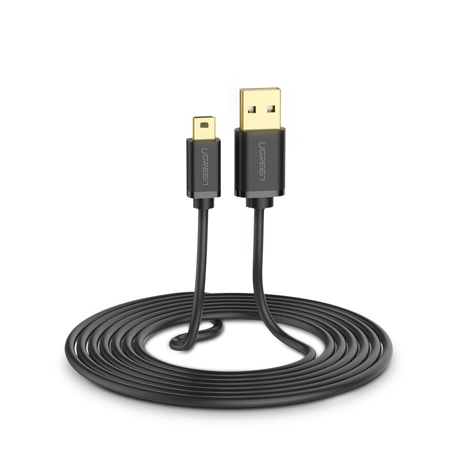 Grøn USB-kabel - mini USB-kabel 480 Mbps 3 m sort (US132 10386)
