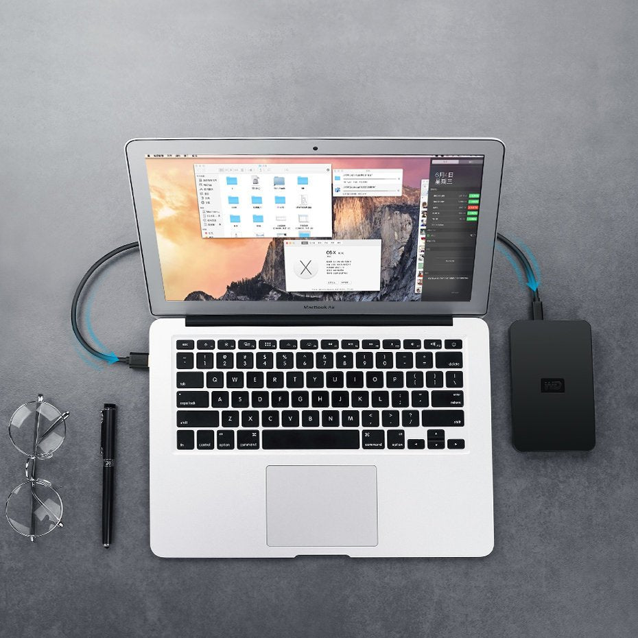 Grøn USB-kabel - mini USB-kabel 480 Mbps 3 m sort (US132 10386)