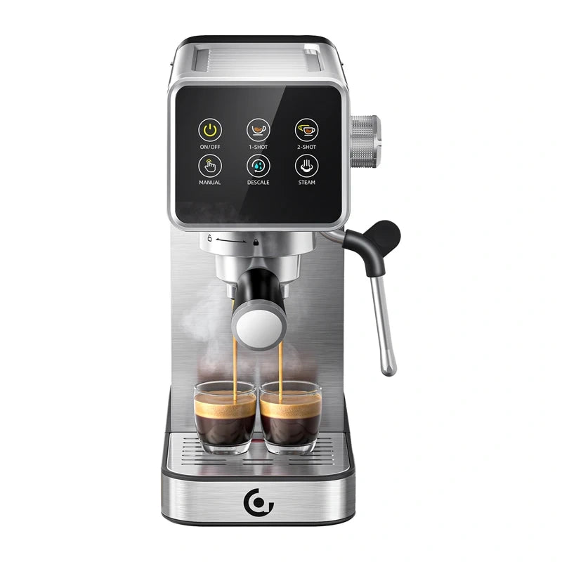 AMZCHEF CE-AZ-EM1507-SV Espresso-maskine med stempel