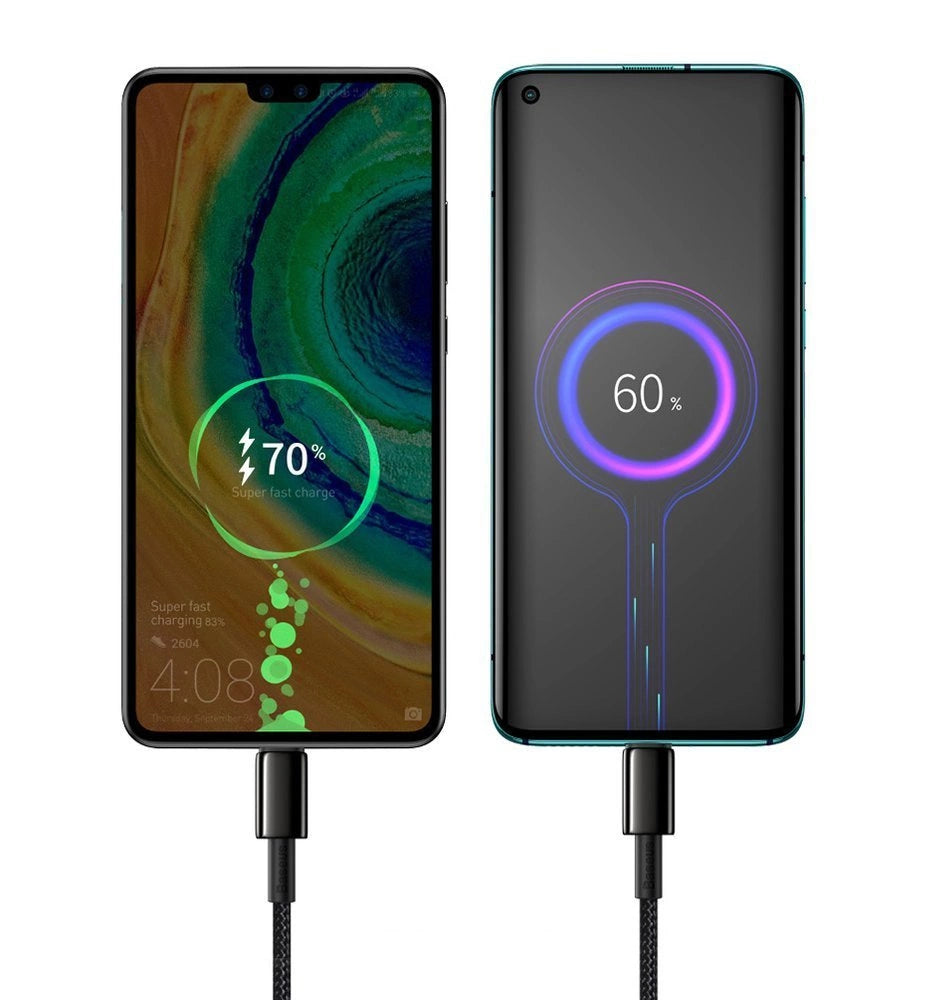 Baseus CATWJ-01 USB-C - USB-C PD QC kabel 100W 5A 1m - sort