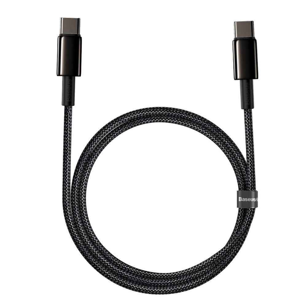 Baseus CATWJ-01 USB-C - USB-C PD QC kabel 100W 5A 1m - sort