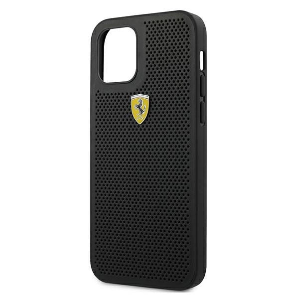 Ferrari FESPEHCP12MBK iPhone 12/12 Pro 6.1" sort/sort hardcase På sporet Perforeret