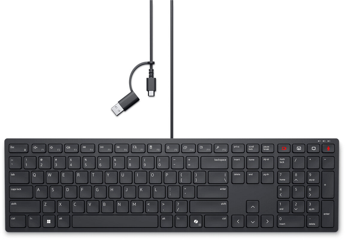 DELL KB525C tastatur Kontor USB QWERTY Ukrainsk Sort