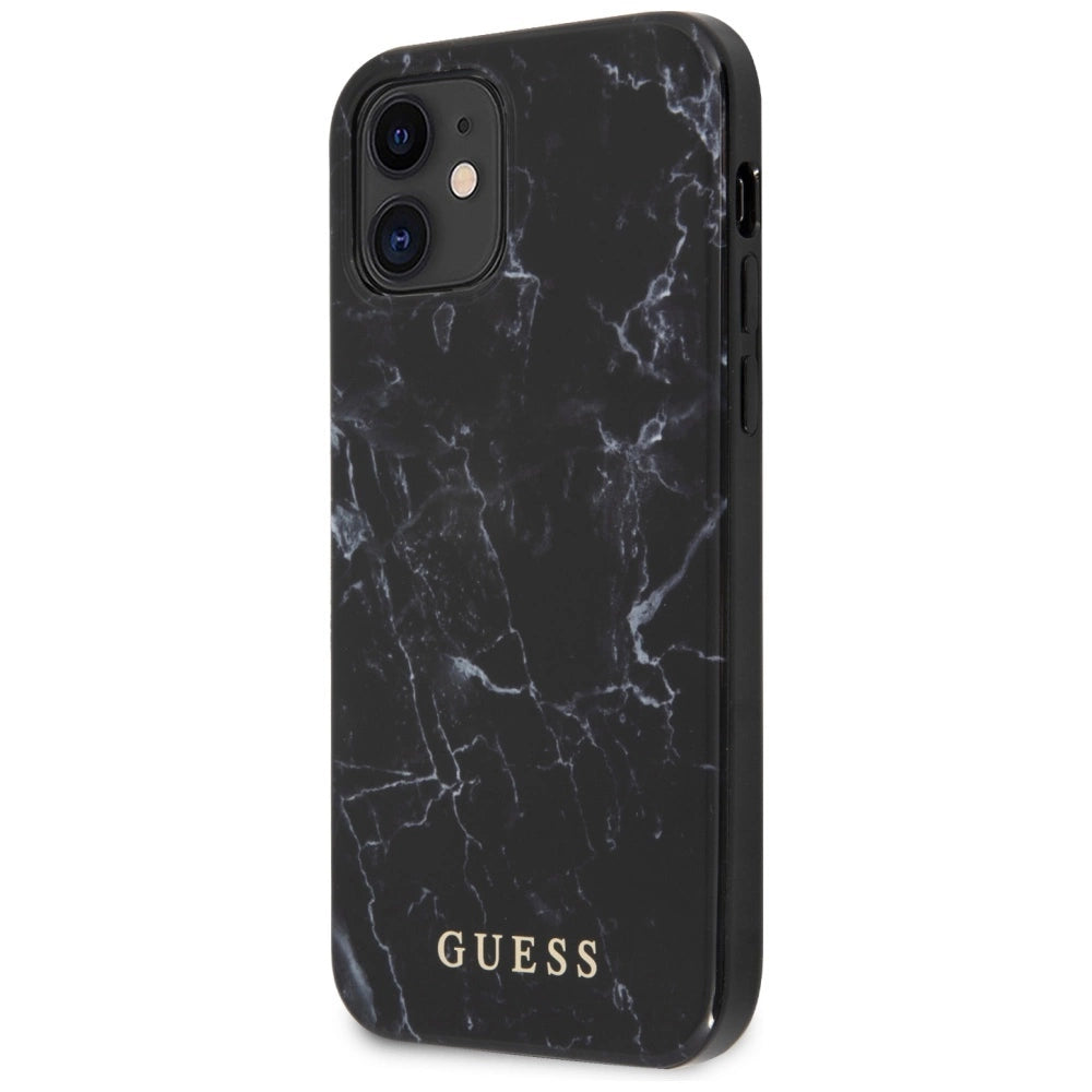 Guess GUHCP12SPCUMABK iPhone 12 mini 5,4′′ sort/sort hardcase Marmor