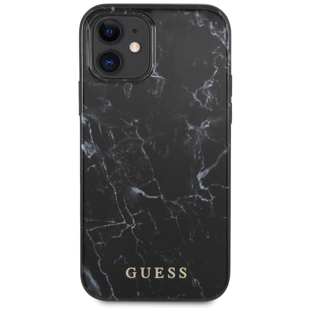 Guess GUHCP12SPCUMABK iPhone 12 mini 5,4′′ sort/sort hardcase Marmor