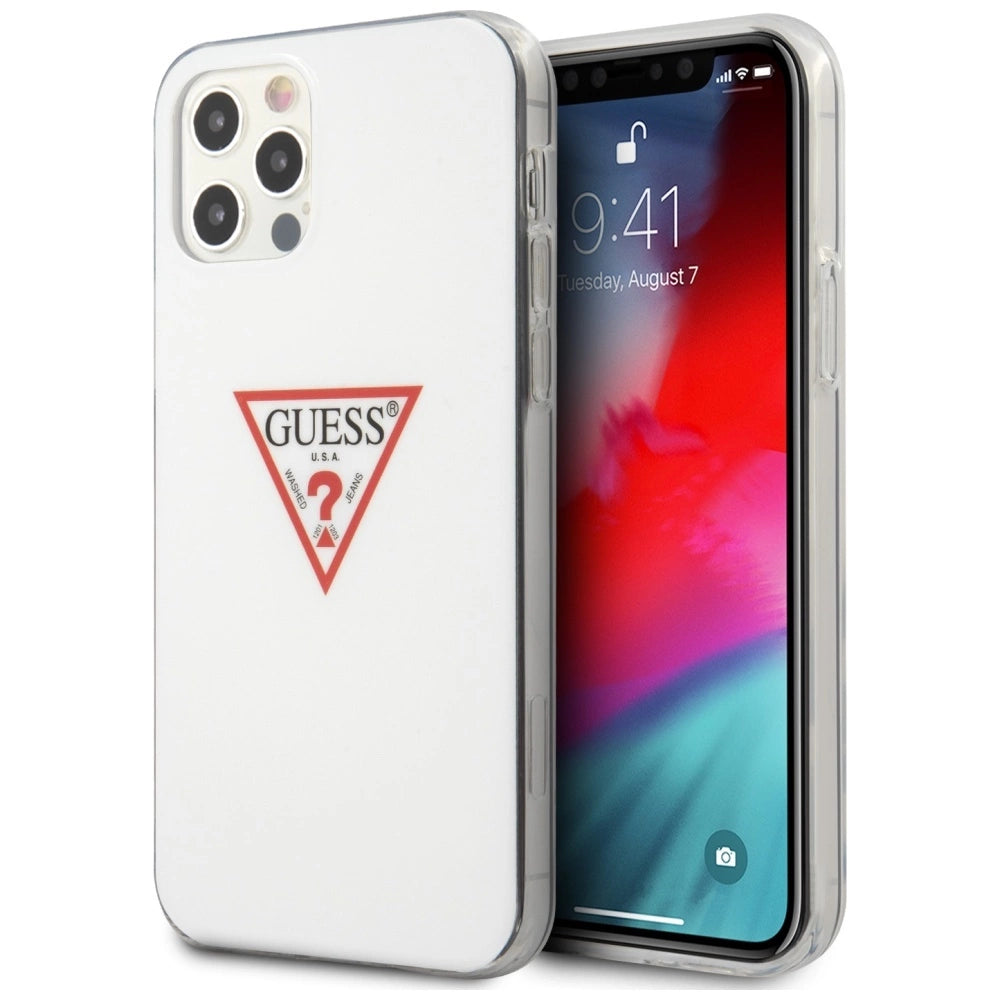 Guess GUHCP12MPCUCTLWH iPhone 12/12 Pro 6.1" hvide/hvide hardcase Triangle Collection