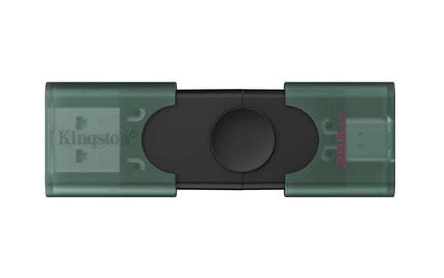 Kingston DataTraveler Duo 256GB USB 3.2 Gen 1 / USB-C USB stick Sort Grøn