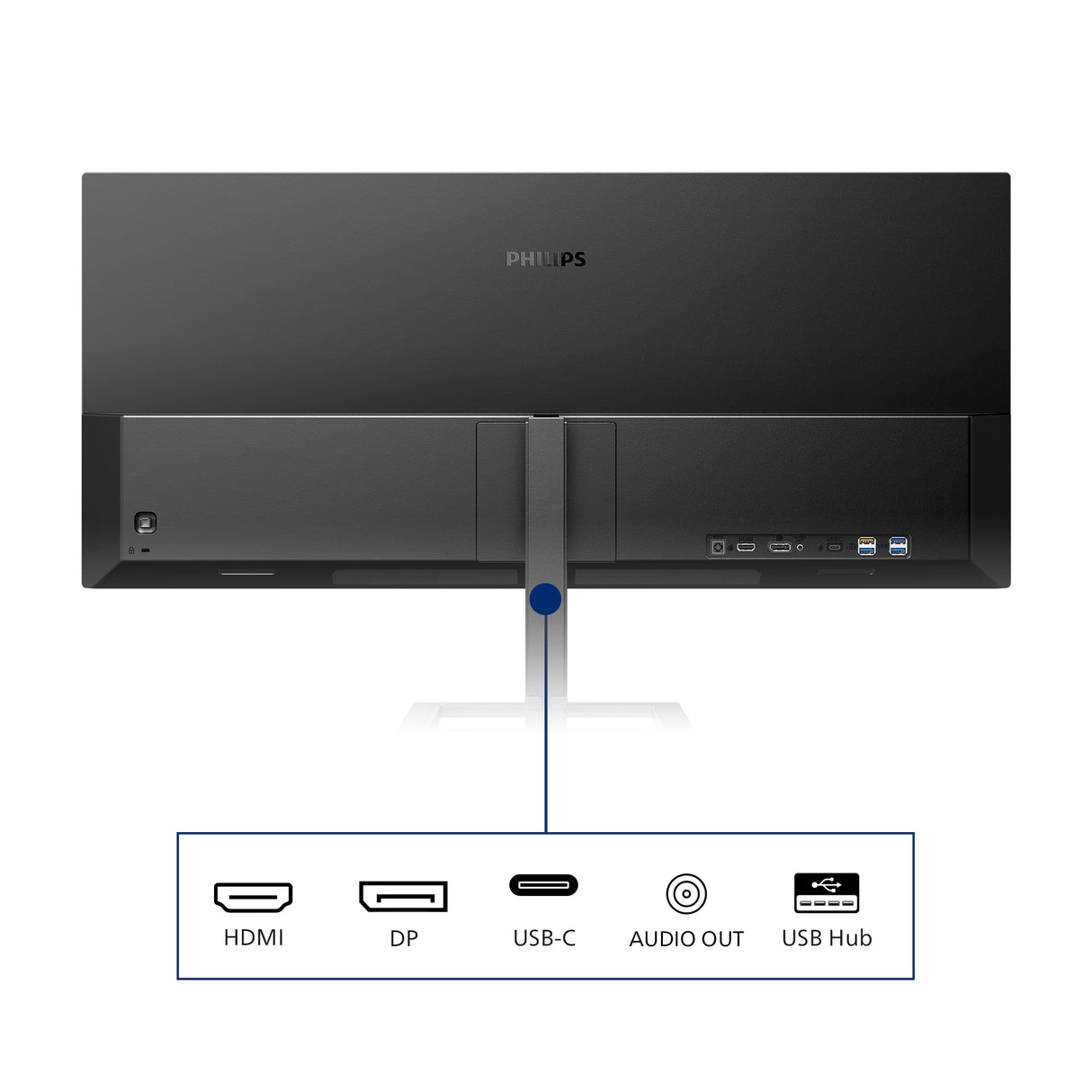 Philips E Line 346E2LAE/00 LED display 86,4 cm (34") 3440 x 1440 pixel Wide Quad HD LCD Sort