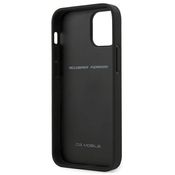 Ferrari FESNECHCP12SBK iPhone 12 mini 5.4" sort/sort hardcase på sporet PU Carbon