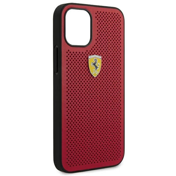 Ferrari FESPEHCP12SRE iPhone 12 mini 5.4" rød/rød hardcase On Track Perforeret