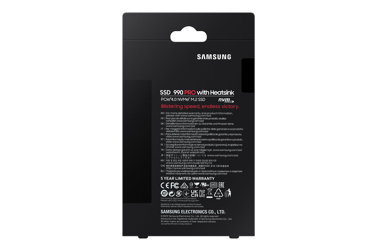 Samsung 990 PRO Solid state-drev MZ-V9P4T0CW 4TB M.2 PCI Express 4.0 x4 (NVMe)
