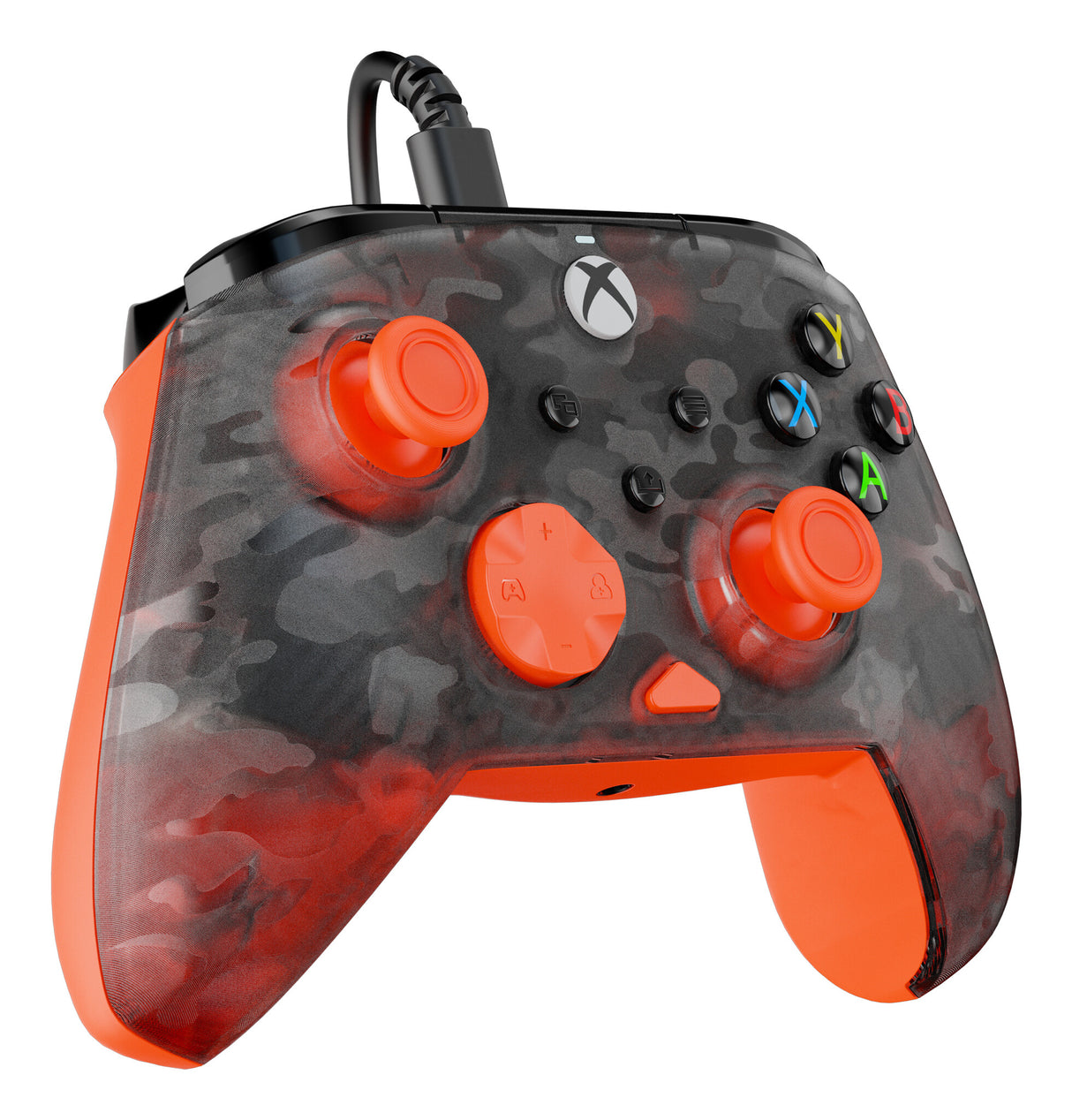 Turtle Beach Rematch Core Sort, Grå, Orange USB Gamepad PC, Xbox, Xbox One, Xbox Series S, Xbox Series X