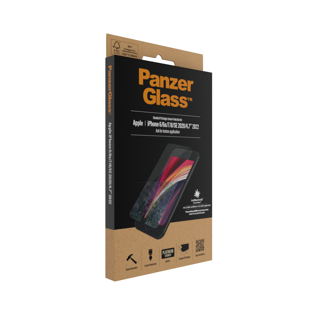 PanzerGlass Screen Protector Apple iPhone 8/7/6s/6/SE (20/22) - Standard Fit