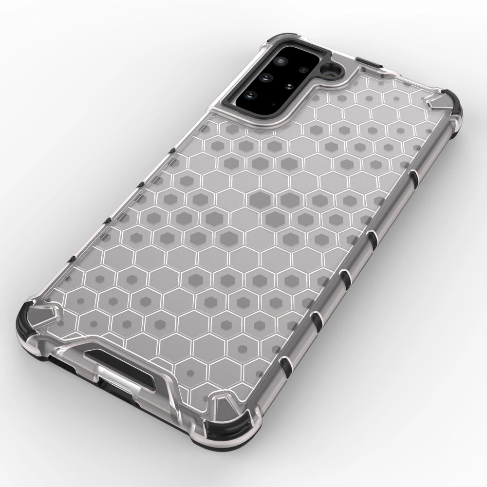 Honeycomb Case rustning med TPU Bumper til Samsung Galaxy S21+ 5G (S21 Plus 5G) sort