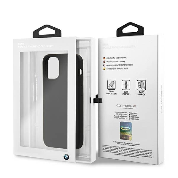 Etui BMW BMHCP12SSILBK iPhone 12 mini 5,4" sort/sort hårdkasse Silikon Signatur