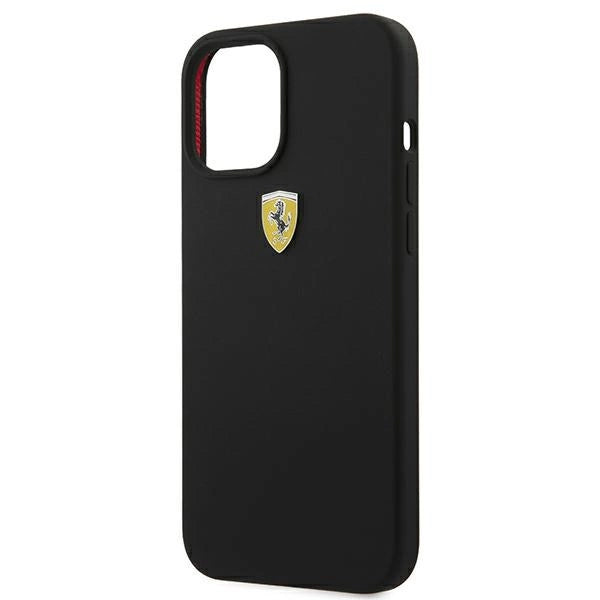 Ferrari FESSIHCP12LBK iPhone 12 Pro Max 6.7" sort/sort hardcase On Track Silicone