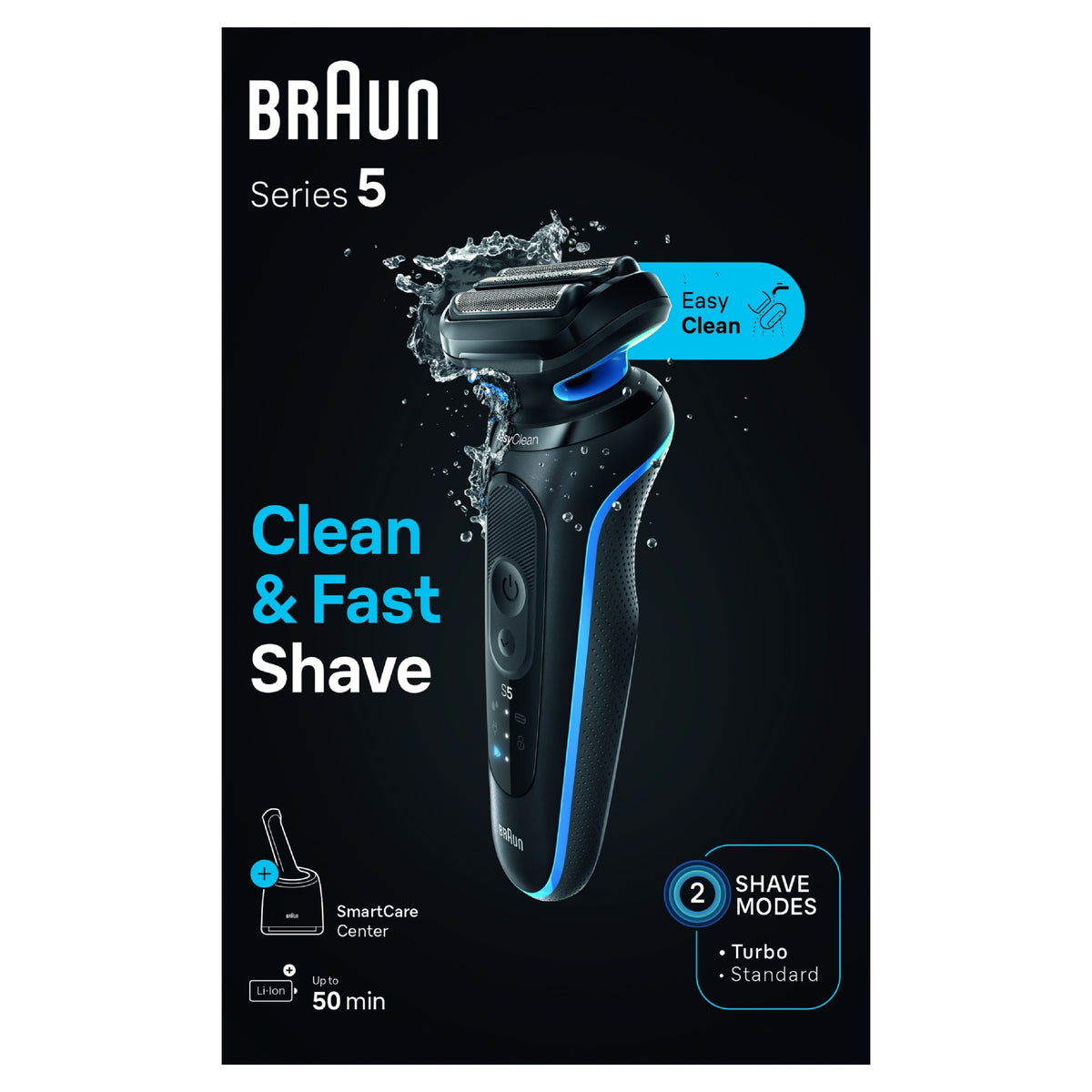 Braun Series 5 52-B7000cc Folie shaver Trimmer Sort