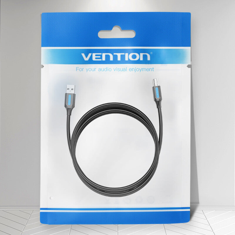 Vention COQBI USB-kabel USB 2.0 3 m USB A USB B 0,48 Gbit/sek. Sort