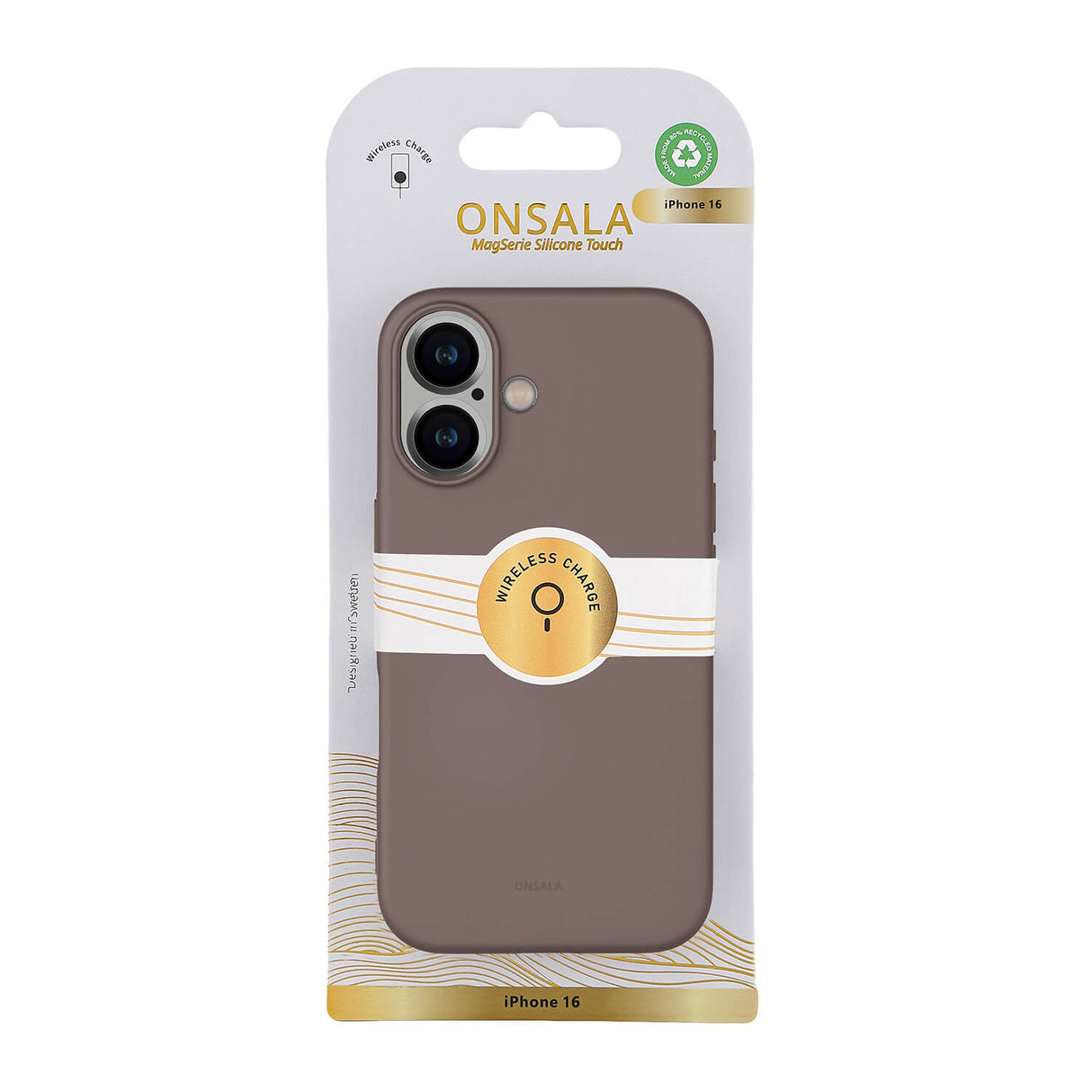 Mobilcover med Silikone Feel Chocolate - iPhone 16