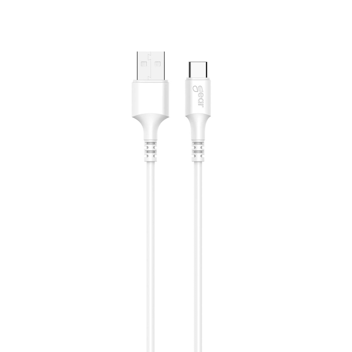 Gear Charging Cable Usb A Usb C 2.0 3,0m Gen2 Rundt Kabel Hvid