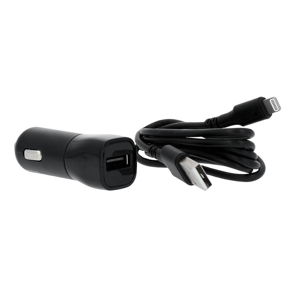Gear Lader 12 24 V 1x Usb A 2,4 A Sort Lightning Kabel 1m Mfi C89