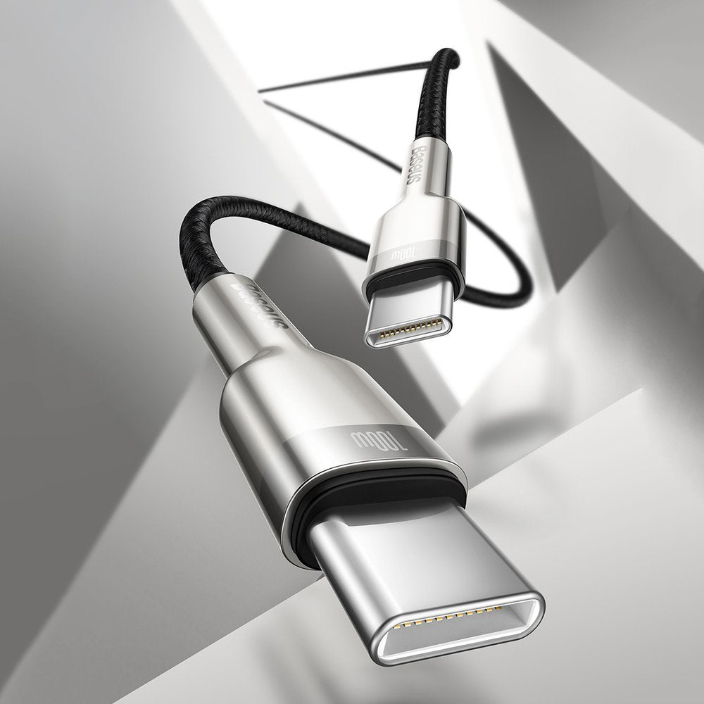 Baseus Cafule serie Metal Data USB-C / USB-C PD QC SCP 100W 5A 2 m kabel - sort