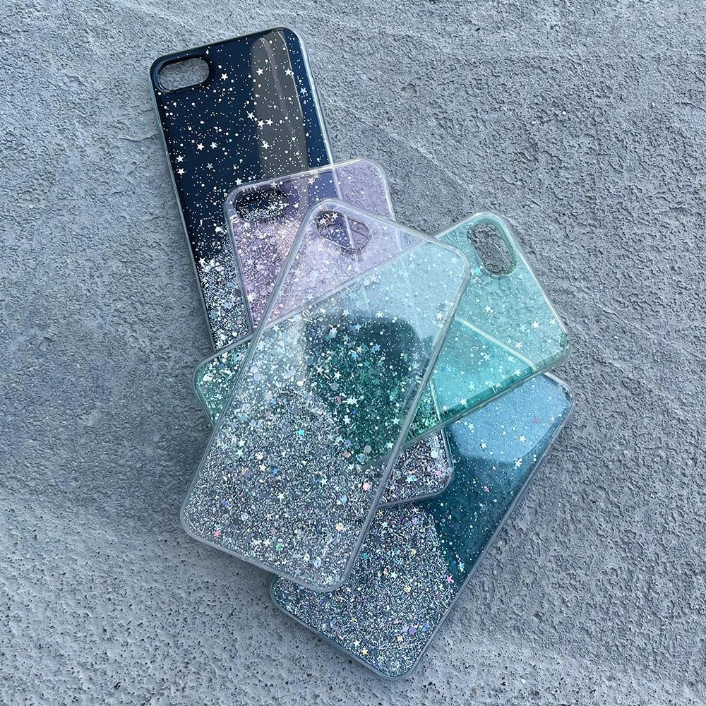 Wozinsky Star Glitter Shining Cover til Samsung Galaxy A42 5G gennemsigtig