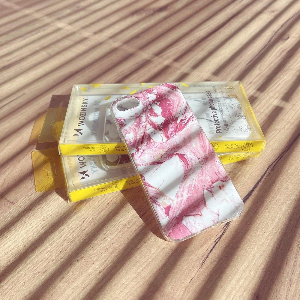 Wozinsky Marmor TPU-foder for Samsung Galaxy S21 Ultra 5G hvid