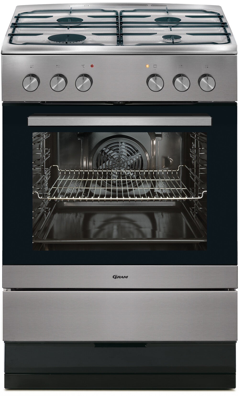 Gram GK 5610-90 X komfur og ovn Fritstående komfur Elektrisk Gaskomfur Rustfrit stål
