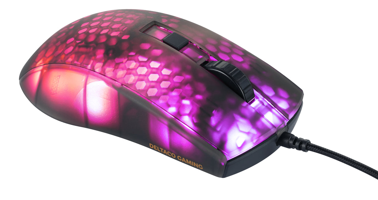 Deltaco Gaming DM310 ultralight mouse, semi-transparent blac