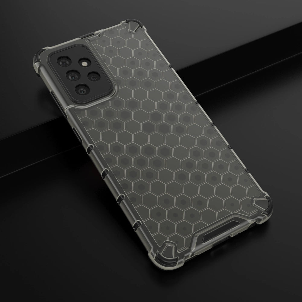 Honeycomb Case rustning med TPU Bumper til Samsung Galaxy A72 4G sort